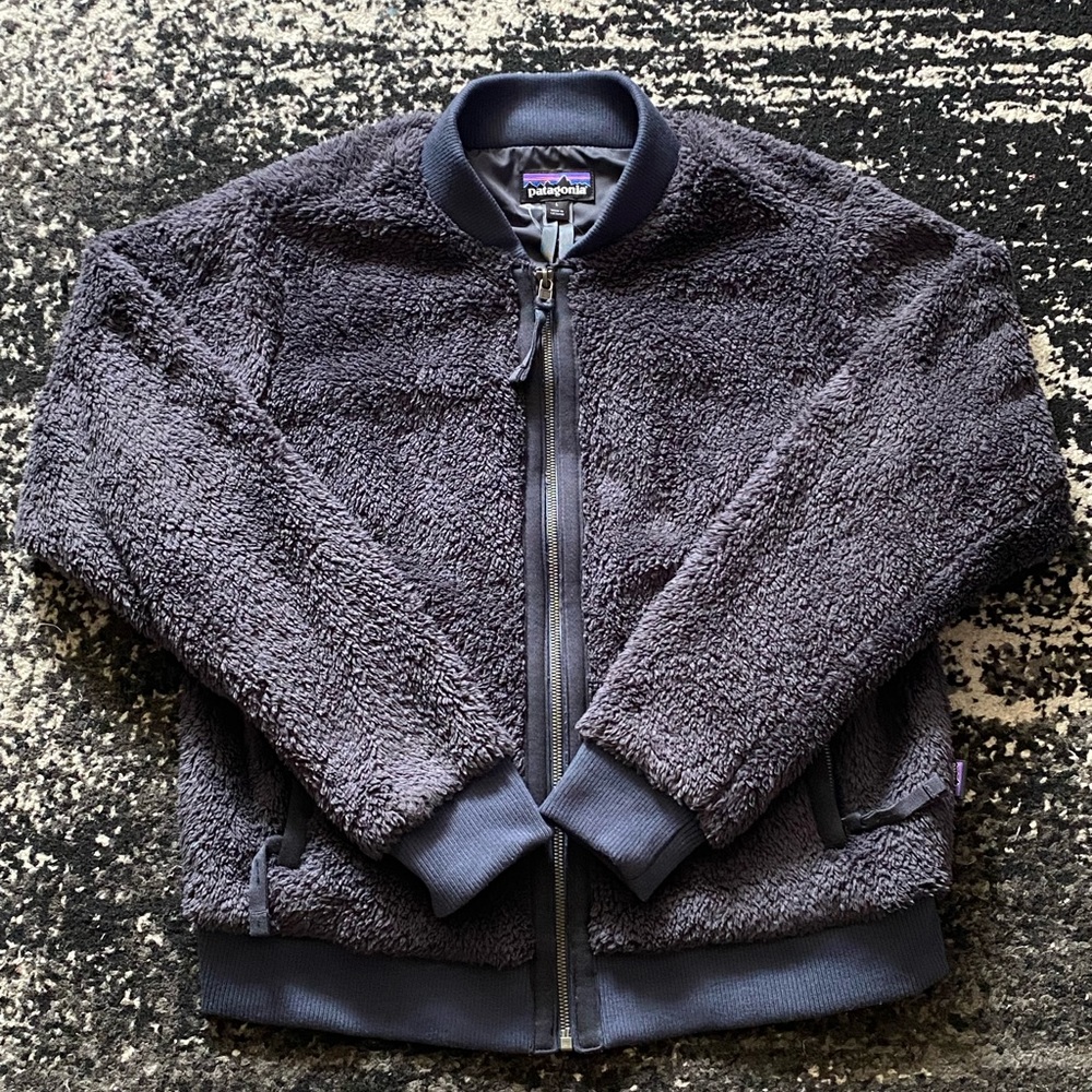 Patagonia Los Gatos retro bomber fleece jacket Large Blue